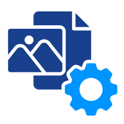 Icon of man with a folder tab