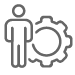 Icon of man with gear