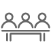 Icon of three people on a desk
